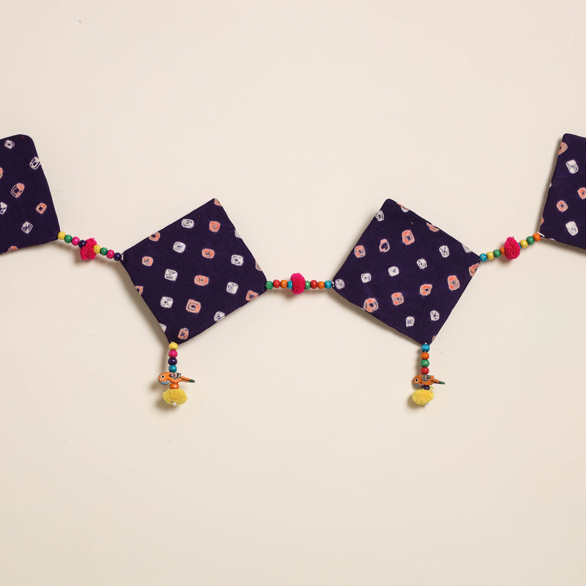 Handmade Bead Work Fabric Toran for Home Decor