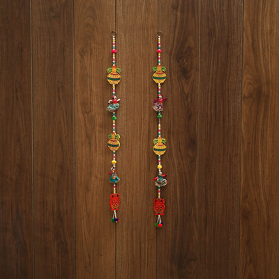 Handmade bead work hanging (set of 2) 07 - handcrafted