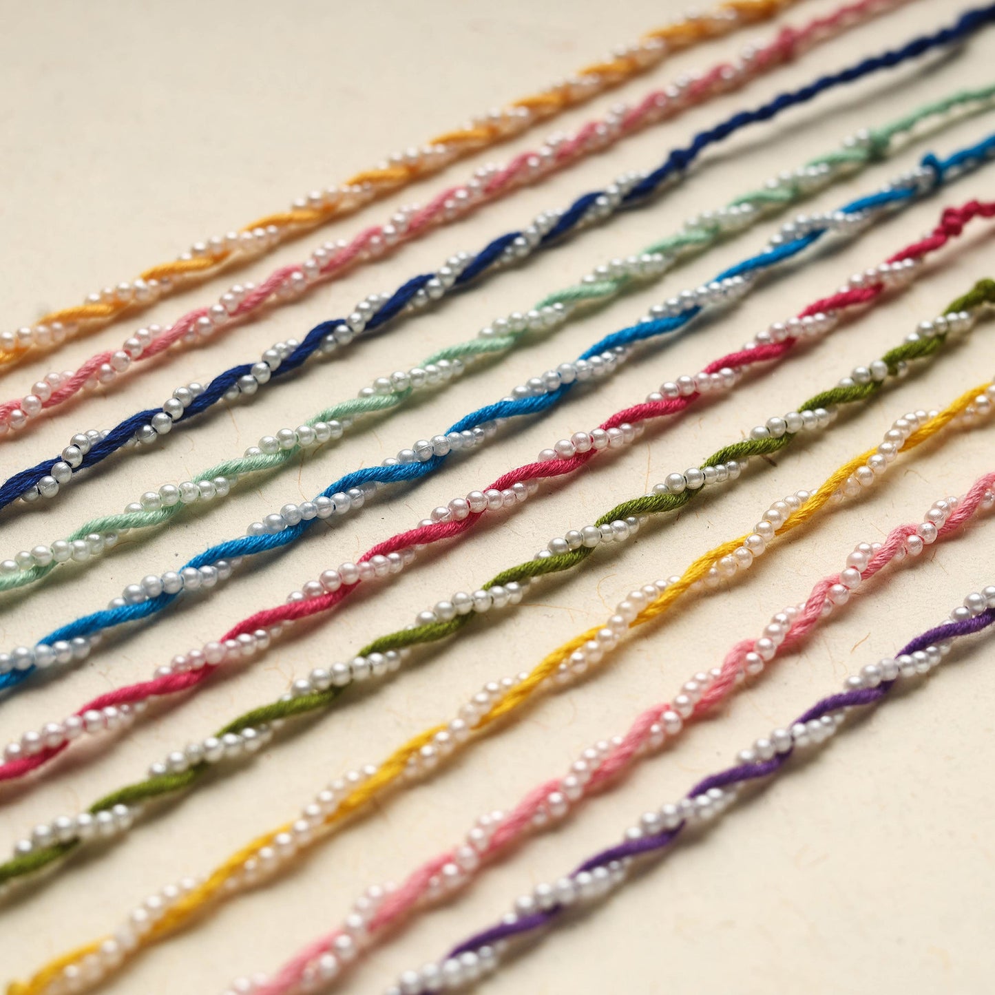 Handmade Bead Work Rakhi (Assorted Set of 10)