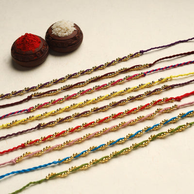 Handmade Bead Work Rakhi (Assorted Set of 10)