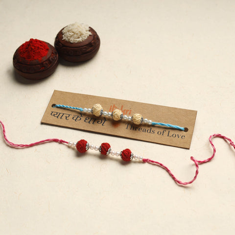 Handmade Bead Work Rakhi (Assorted Set of 2)