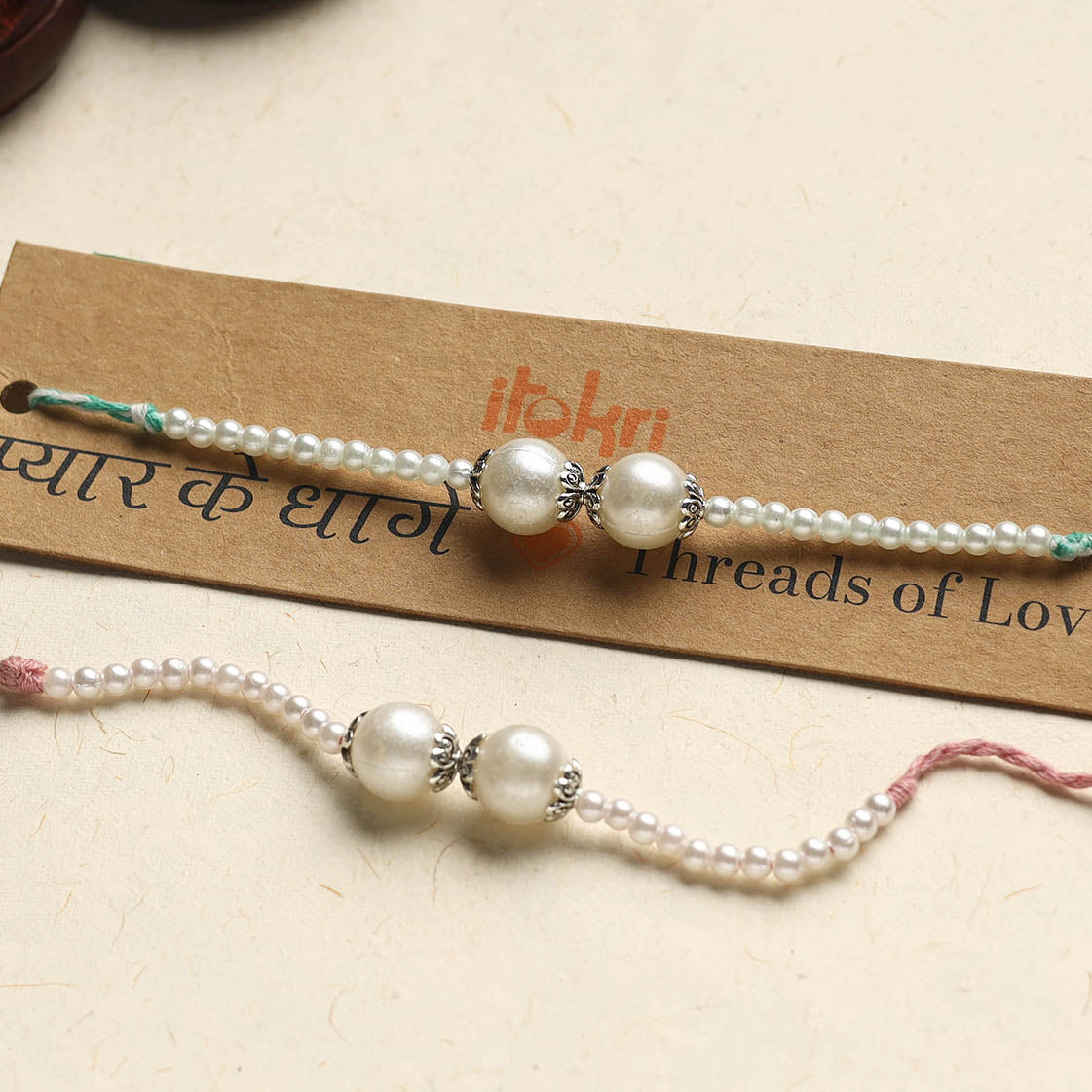 Handmade Bead Work Rakhi (Assorted Set of 2) 