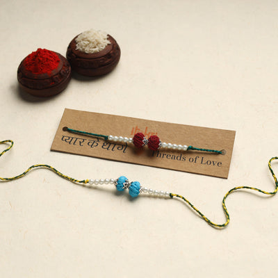 Handmade Bead Work Rakhi (Assorted Set of 2)
