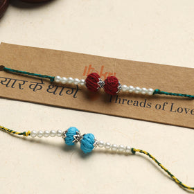 Handmade Bead Work Rakhi (Assorted Set of 2)
