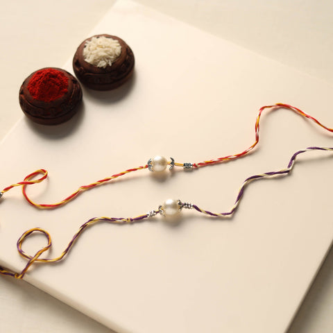 Handmade Bead Work Rakhi (Set of 2)