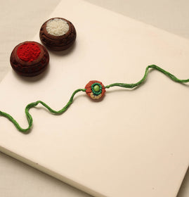 Handmade Beadwork Fabart Rakhi