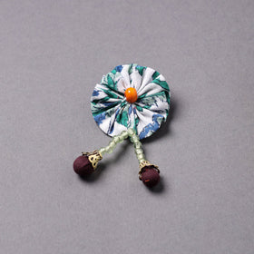 Handmade Beadwork Flower Saree Pin 