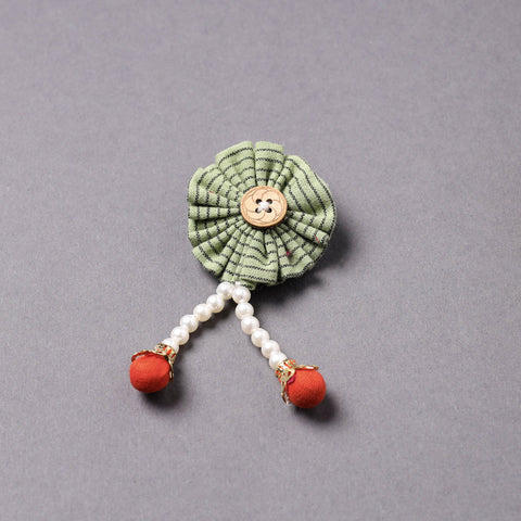  Handmade Beadwork Flower Saree Pin 