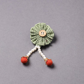  Handmade Beadwork Flower Saree Pin 