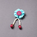  Handmade Beadwork Flower Saree Pin 