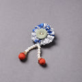  Handmade Beadwork Flower Saree Pin 