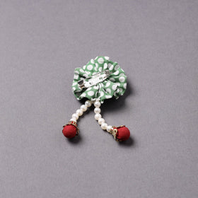  Handmade Beadwork Flower Saree Pin 