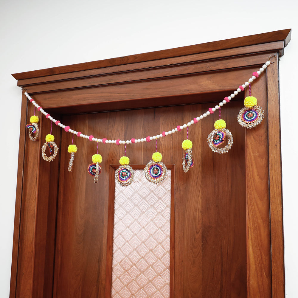  Handmade Beadwork & Gota Bangle Pom Pom Toran 