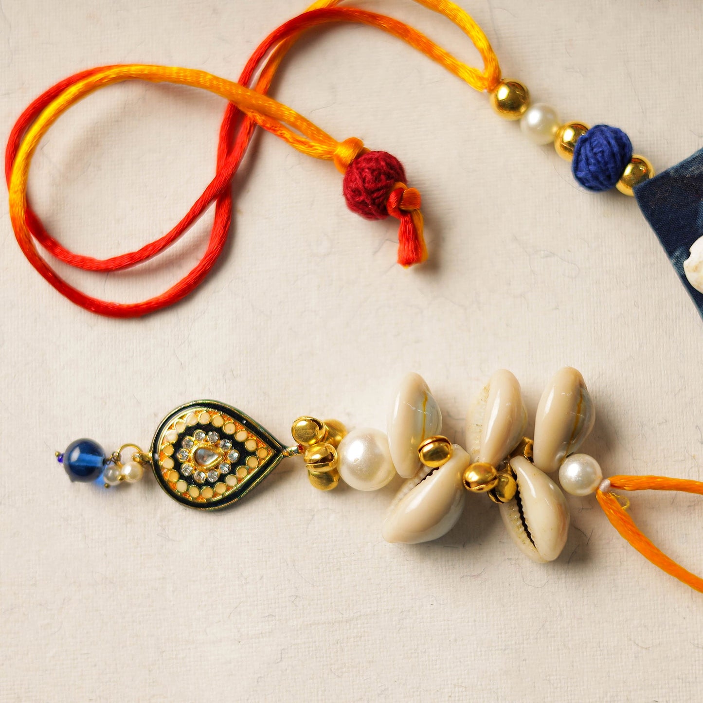 Buy Handmade Beadwork Rakhi & Lumba Set 04 Online at iTokri.com