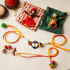 Buy Handmade Beadwork Rakhi & Lumba Set 06 Online at iTokri.com