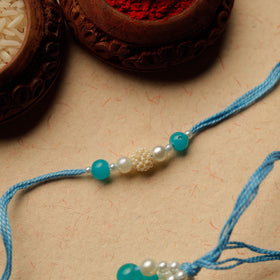  Handmade Beadwork Rakhi & Lumba Set 13 
