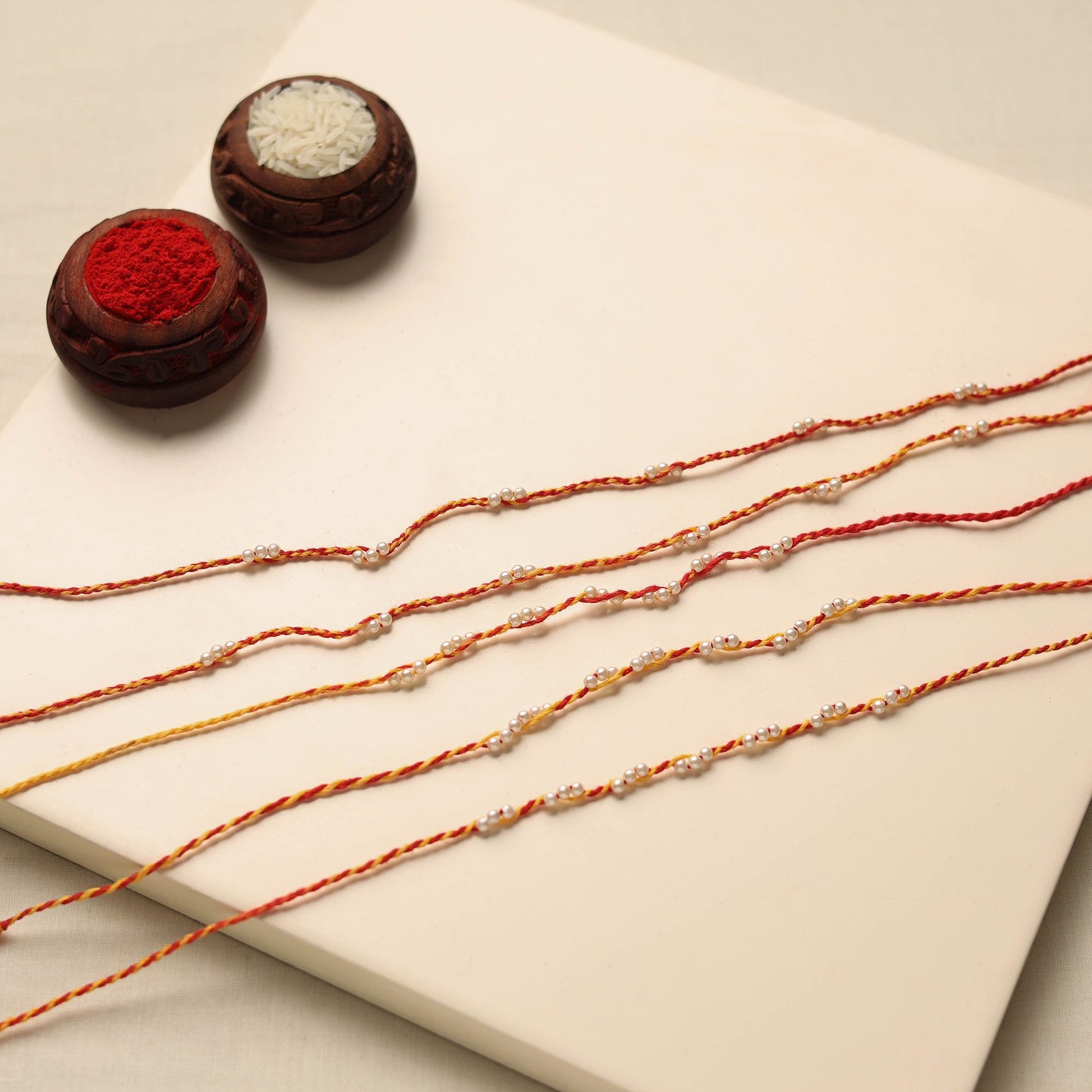 Handmade Beadwork Rakhi (Set of 5) 