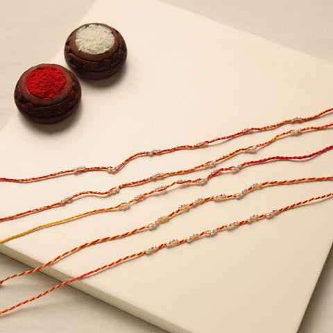 Handmade Beadwork Rakhi (Set of 5) 