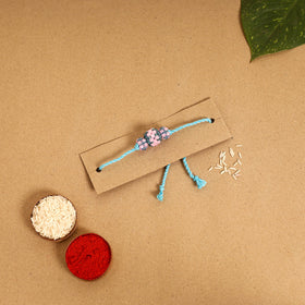 Handmade Beadwork Tutti Frutti Rakhi & Lumba Set