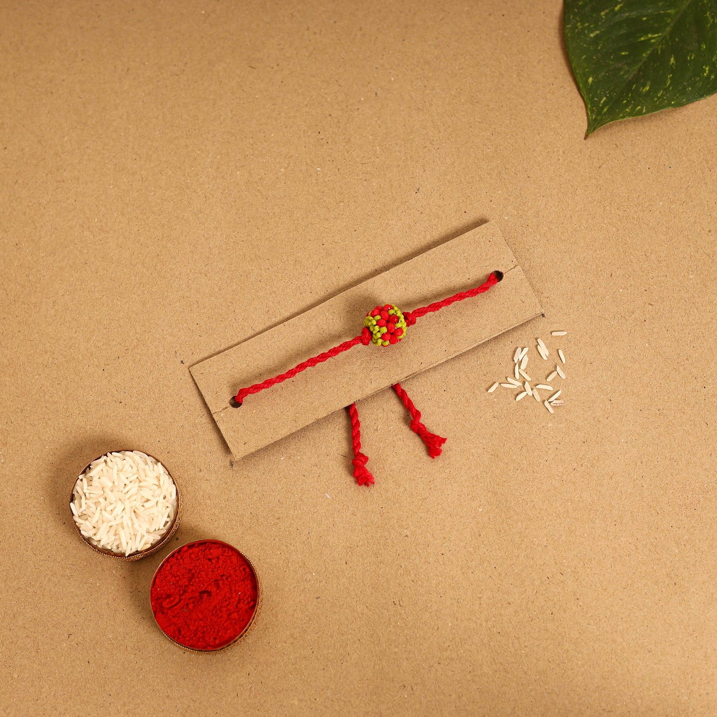 Handmade Beadwork Tutti Frutti Rakhi & Lumba Set