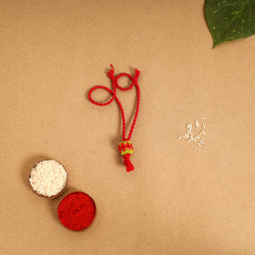 Handmade Beadwork Tutti Frutti Rakhi & Lumba Set