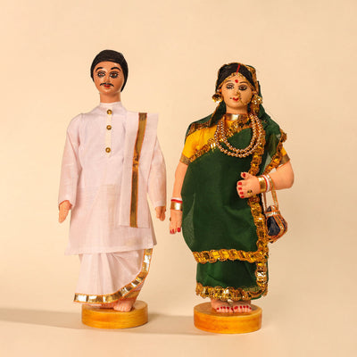 Buy Handmade Bengali Couple Traditional Dolls