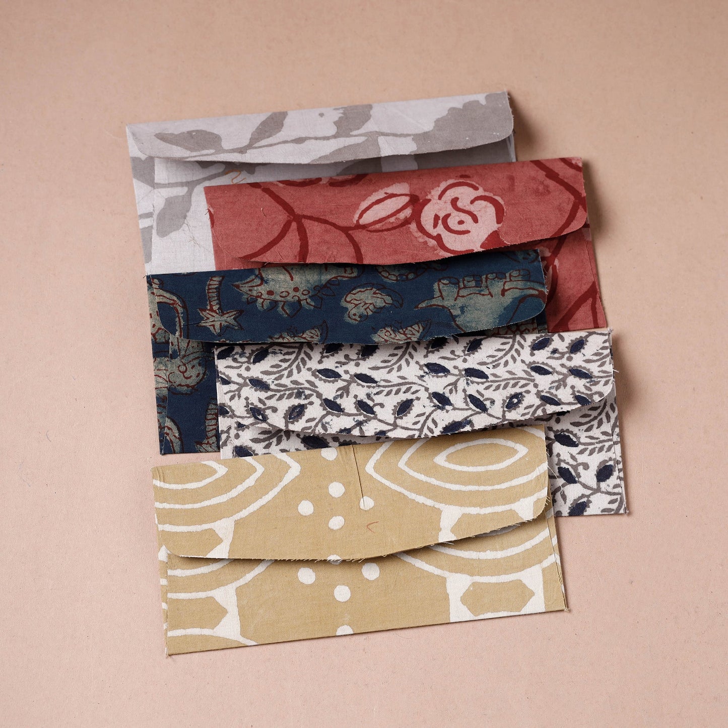  Handmade Bindaas Block Printed Fabric Envelope 