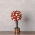  Handmade Bonsai Tree With Sola Flower Arrangement on Wooden Base Online l iTokri.com