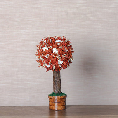  Handmade Bonsai Tree With Sola Flower Arrangement on Wooden Base Online l iTokri.com