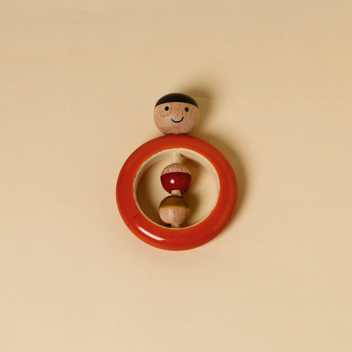  Handmade Boy Ring Rattle Channapatna Wooden Toy 