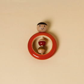  Handmade Boy Ring Rattle Channapatna Wooden Toy 