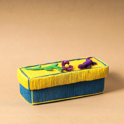  Handmade Coir Pen-Pencil Box - Lizard with Flower 