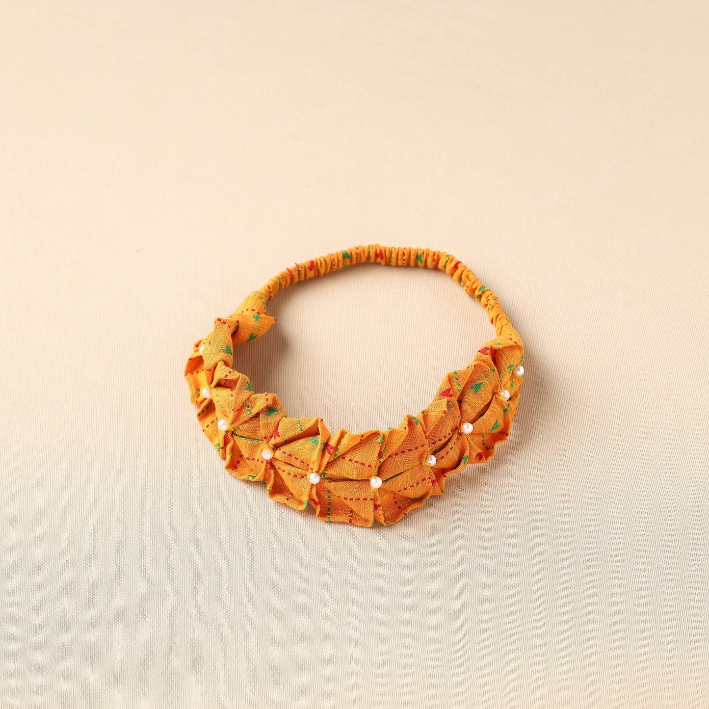  Handmade Cotton Elastic Pearl Headband