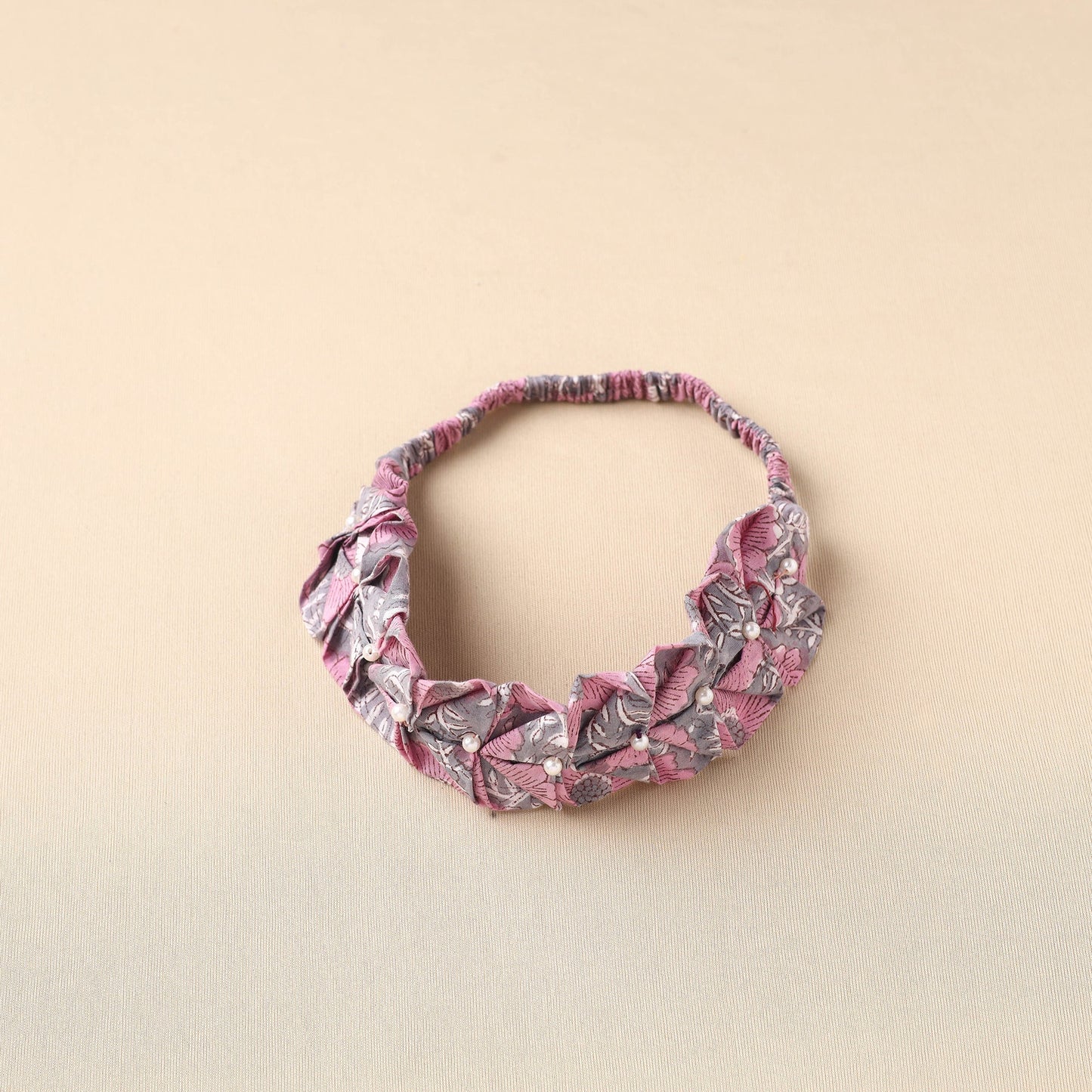  Handmade Cotton Elastic Pearl Headband