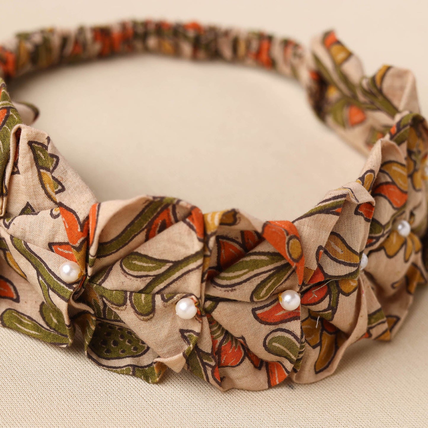  Handmade Cotton Elastic Pearl Headband