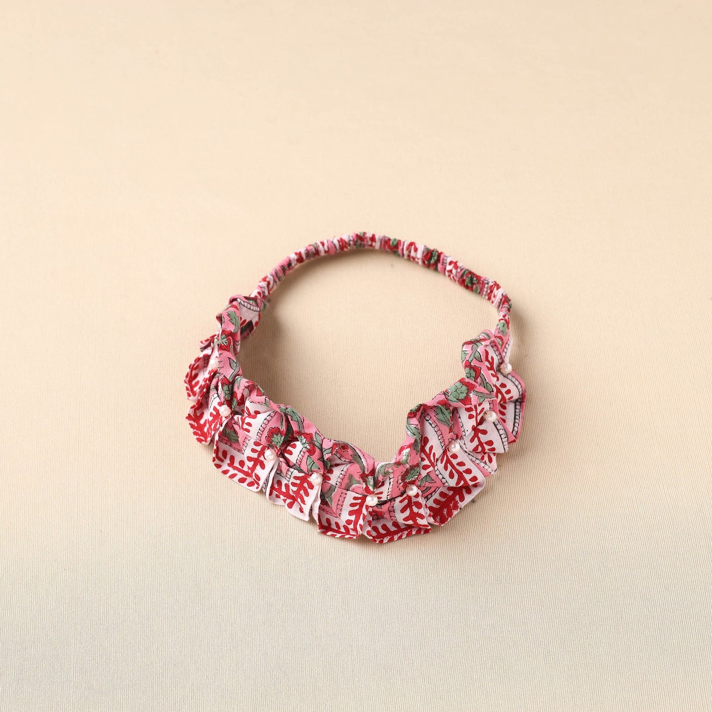  Handmade Cotton Elastic Pearl Headband