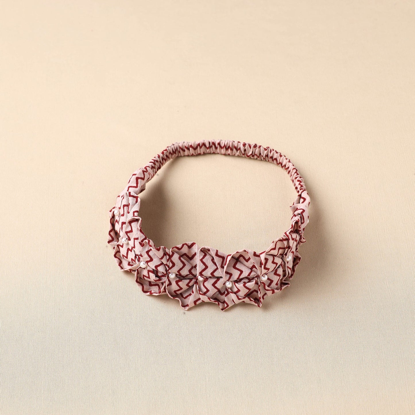  Handmade Cotton Elastic Pearl Headband