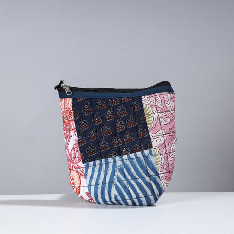  Handmade Cotton Fabric Quilted Patchwork Utility Pouch 