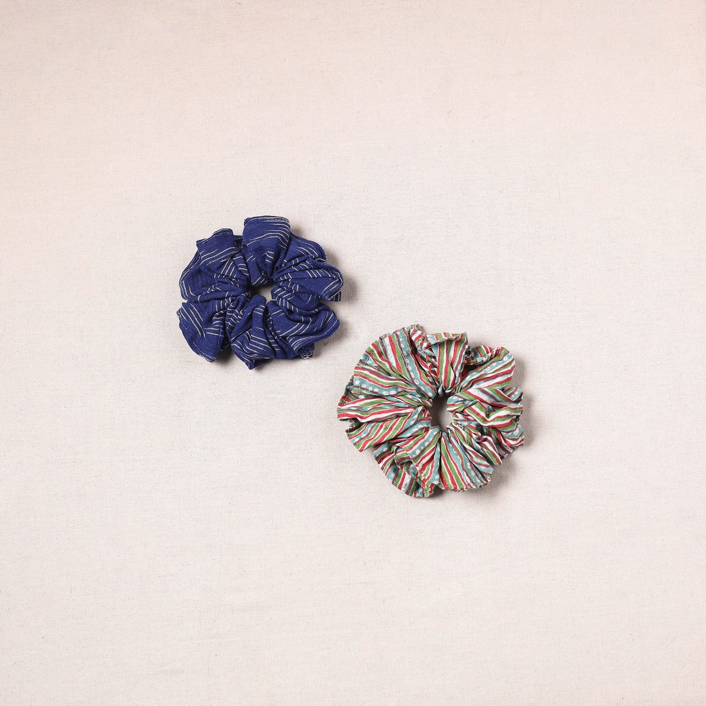 Handmade cotton rubber bands/scrunchies (set of 2) 46