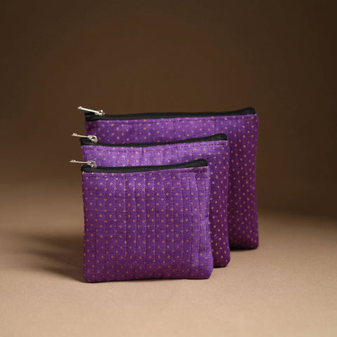 Handcrafted Multipurpose Cotton Utility Pouch Set 