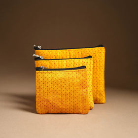 Handcrafted Multipurpose Cotton Utility Pouch Set 