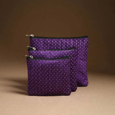 Handcrafted Multipurpose Cotton Utility Pouch Set 