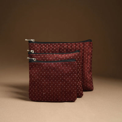 Handcrafted Multipurpose Cotton Utility Pouch Set 