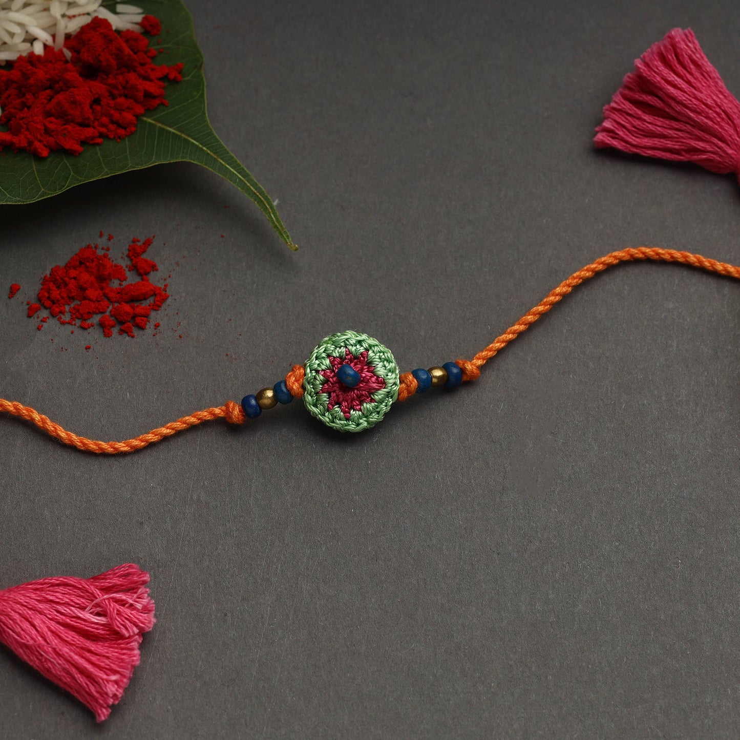 Handmade crochet rakhi by samoolam - handcrafted