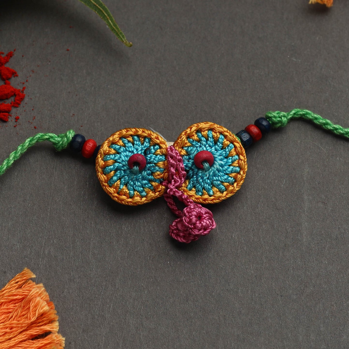 Buy Handmade Recyclable Crochet Kids Rakhi 