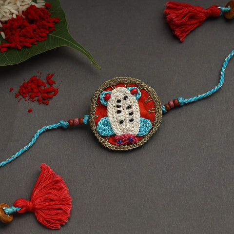 Handmade crochet rakhi by samoolam - handcrafted