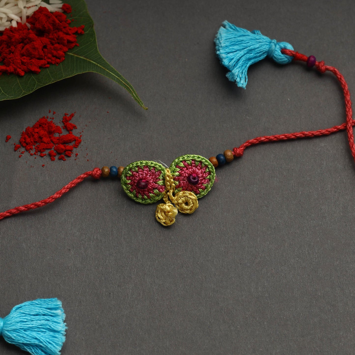 Handmade crochet rakhi by samoolam - handcrafted