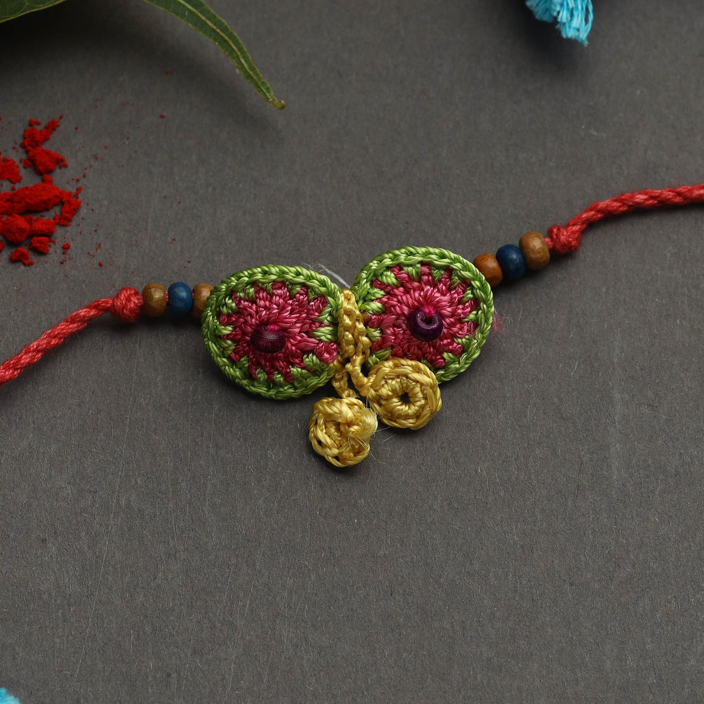 Handmade crochet rakhi by samoolam - handcrafted