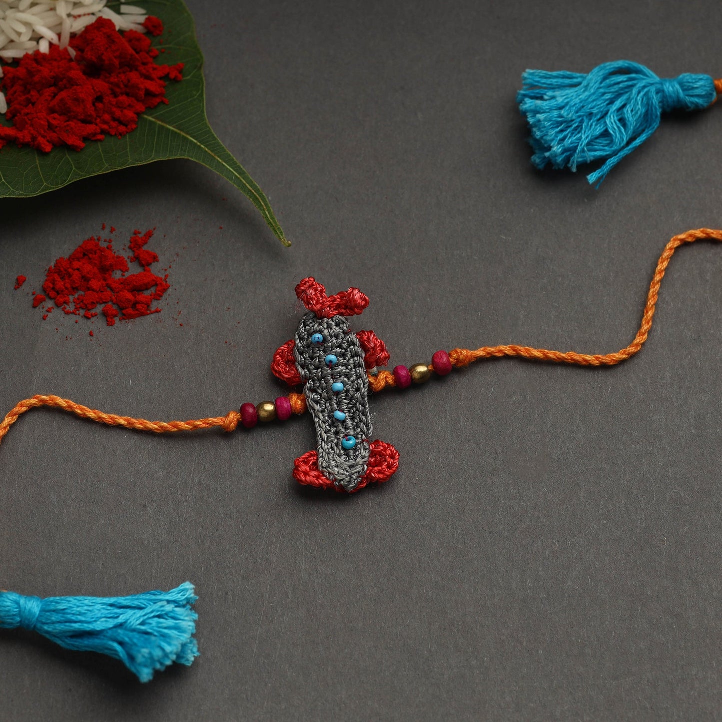 Handmade crochet rakhi by samoolam - handcrafted