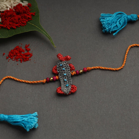 Handmade crochet rakhi by samoolam - handcrafted